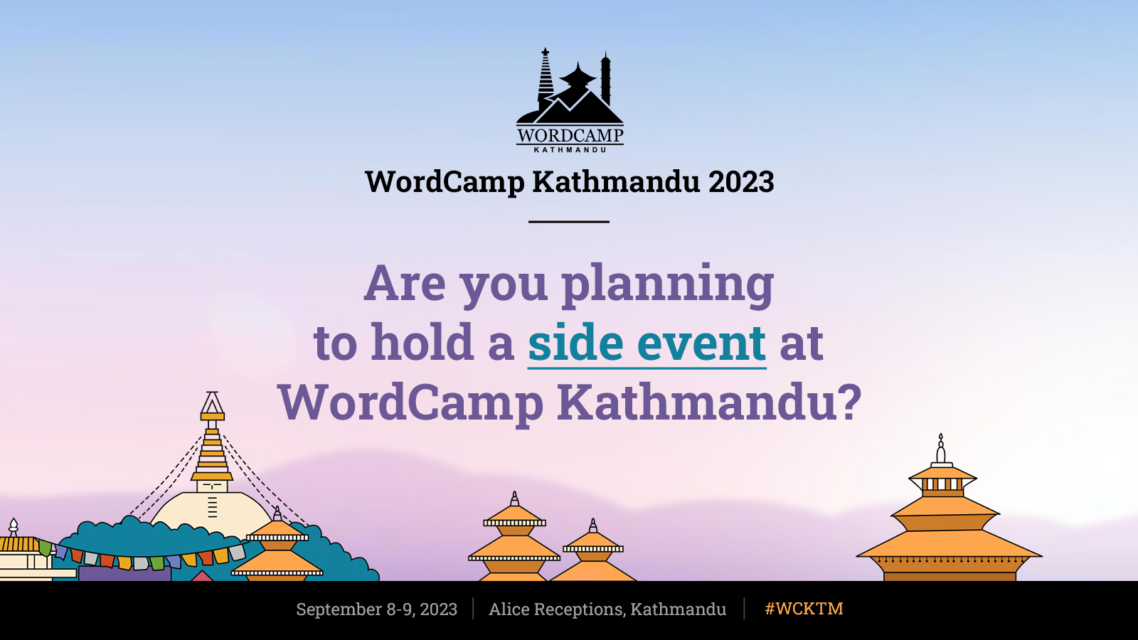 Are you planning to hold a side event at WordCamp Kathmandu?