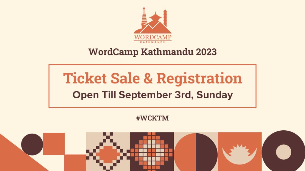WordCamp Kathmandu Ticket sale