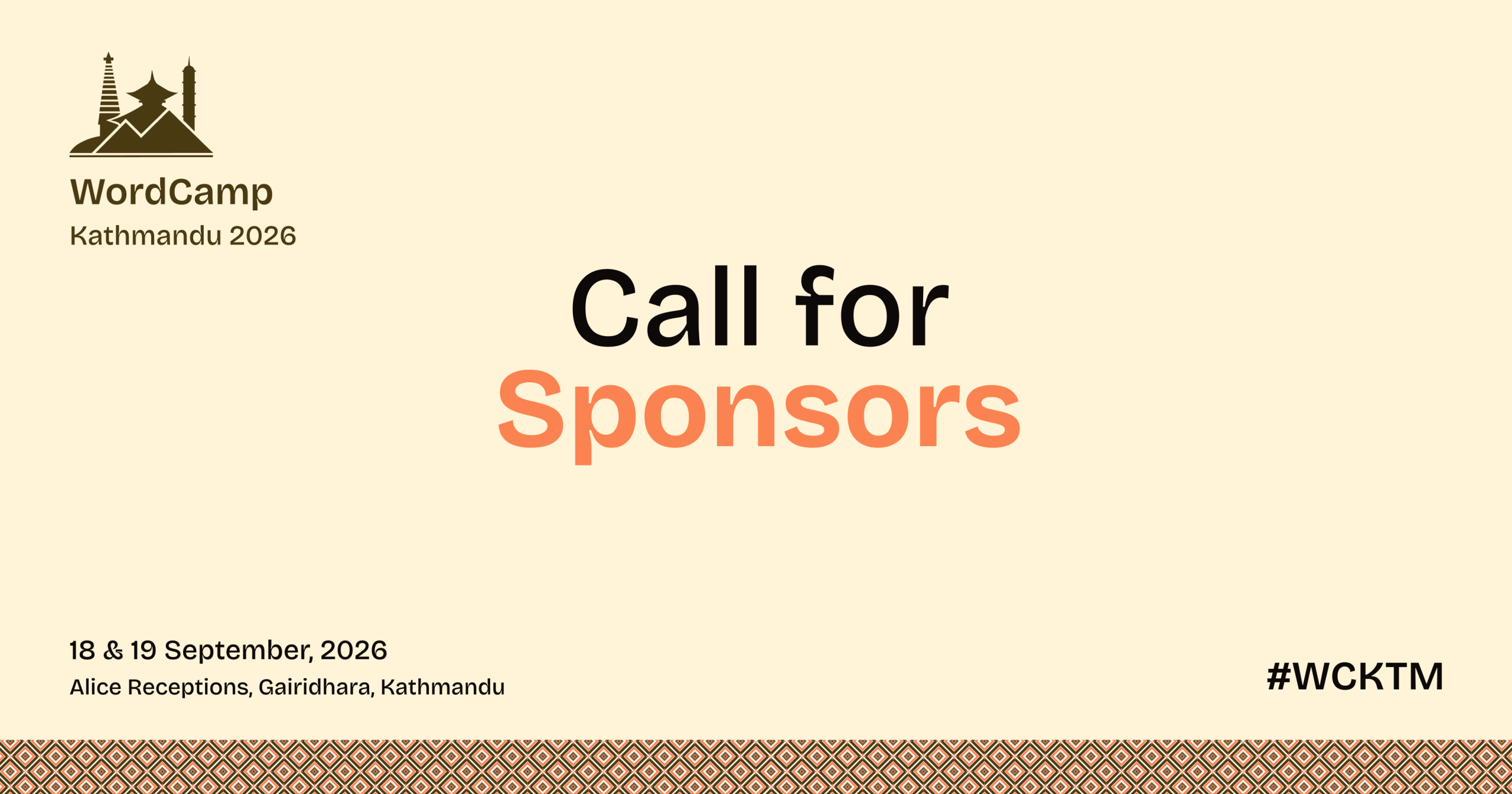 Call for Sponsors WordCamp Kathmandu 2026