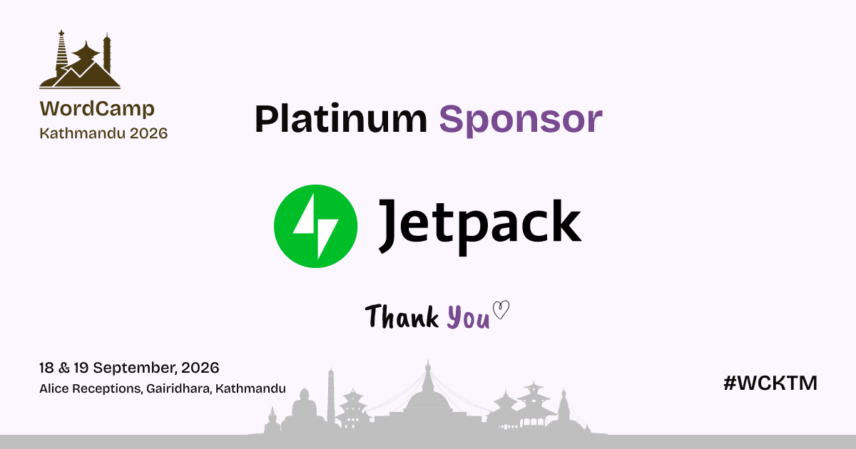 platinum sponsor Jetpack